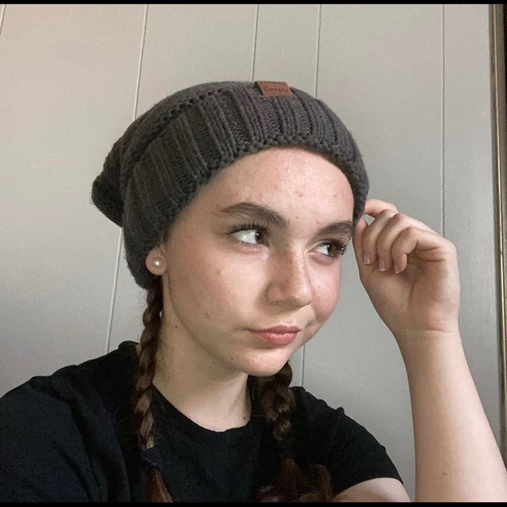 Grey Slouchy Hipster Beanie